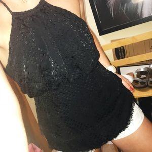 BCBG black halter top